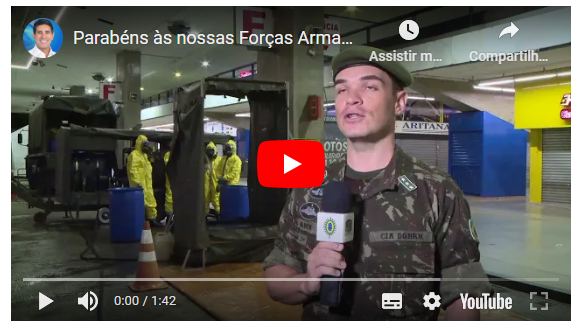 Parabéns às nossas Forças Armadas! Nosso muito obrigado Assista ao vídeo