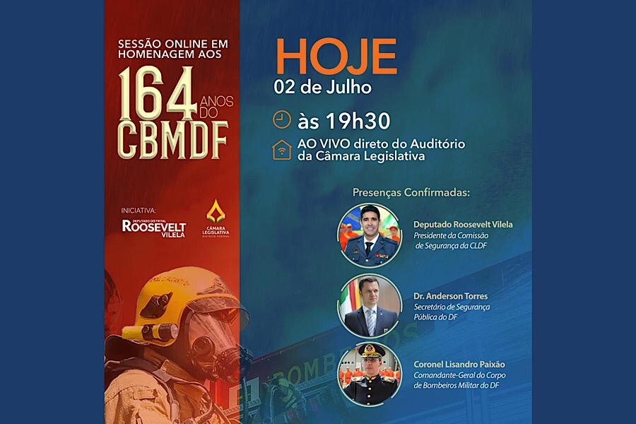 Live em homenagem aos 164 anos do Corpo de Bombeiros militar do DF