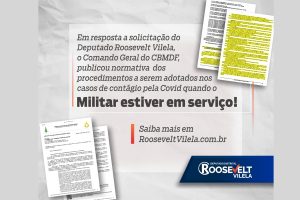 CBMDF atende solicitação do Dep. Roosevelt no caso de contágio pela Covid quando em serviço