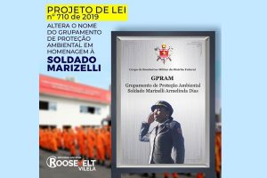 Projeto de Lei n° 710/2019, altera o nome do Grupamento de Proteção Ambiental em homenagem à Soldado Marizelli