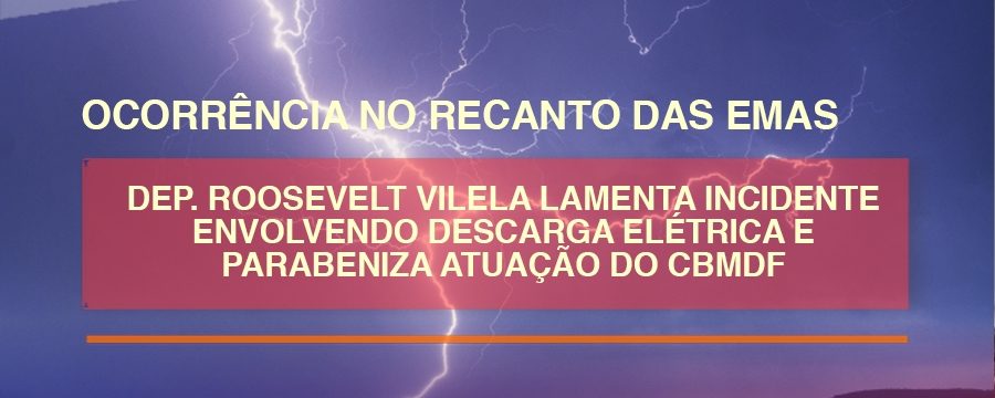 Deputado Roosevelt Vilela lamenta a morte de cães por descarga elétrica no Recanto das Emas neste fim de semana