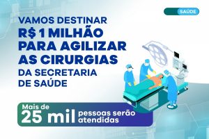 Deputado Roosevelt Vilela irá destinar R$ 1 milhão para reforçar o mutirão de cirurgias no DF