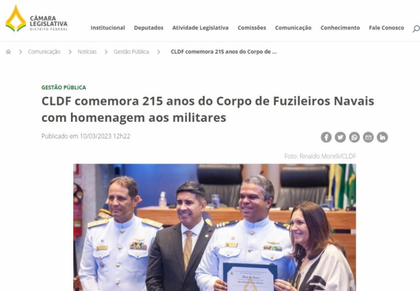 Agência CLDF: CLDF comemora 215 anos do Corpo de Fuzileiros Navais com homenagem aos militares