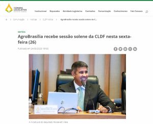 Agrobrasília, Sessão Solene - A iniciativa é do deputado Roosevelt Vilela