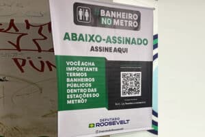 Banheiro no metrô já: Deputado Roosevelt realiza abaixo-assinado para garantir direito básico aos usuários do meio de transporte