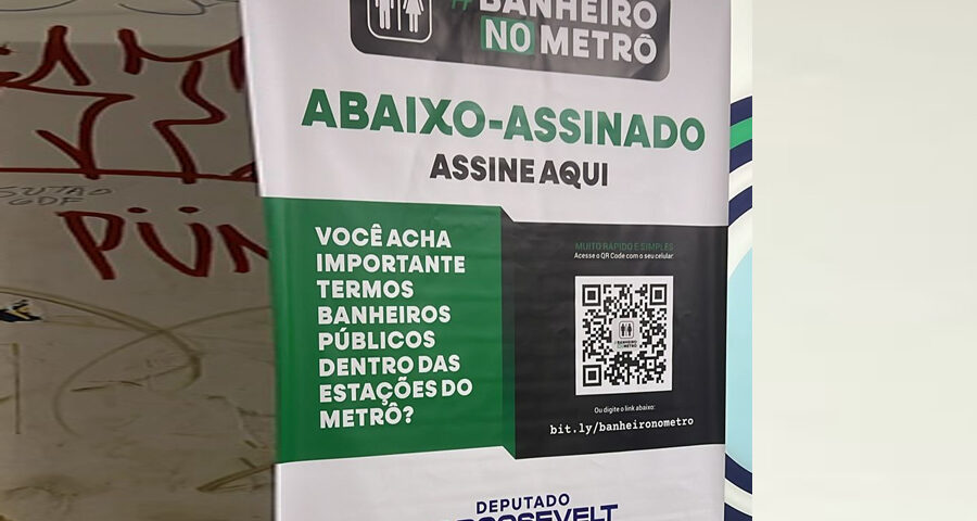 Banheiro no metrô já: Deputado Roosevelt realiza abaixo-assinado para garantir direito básico aos usuários do meio de transporte